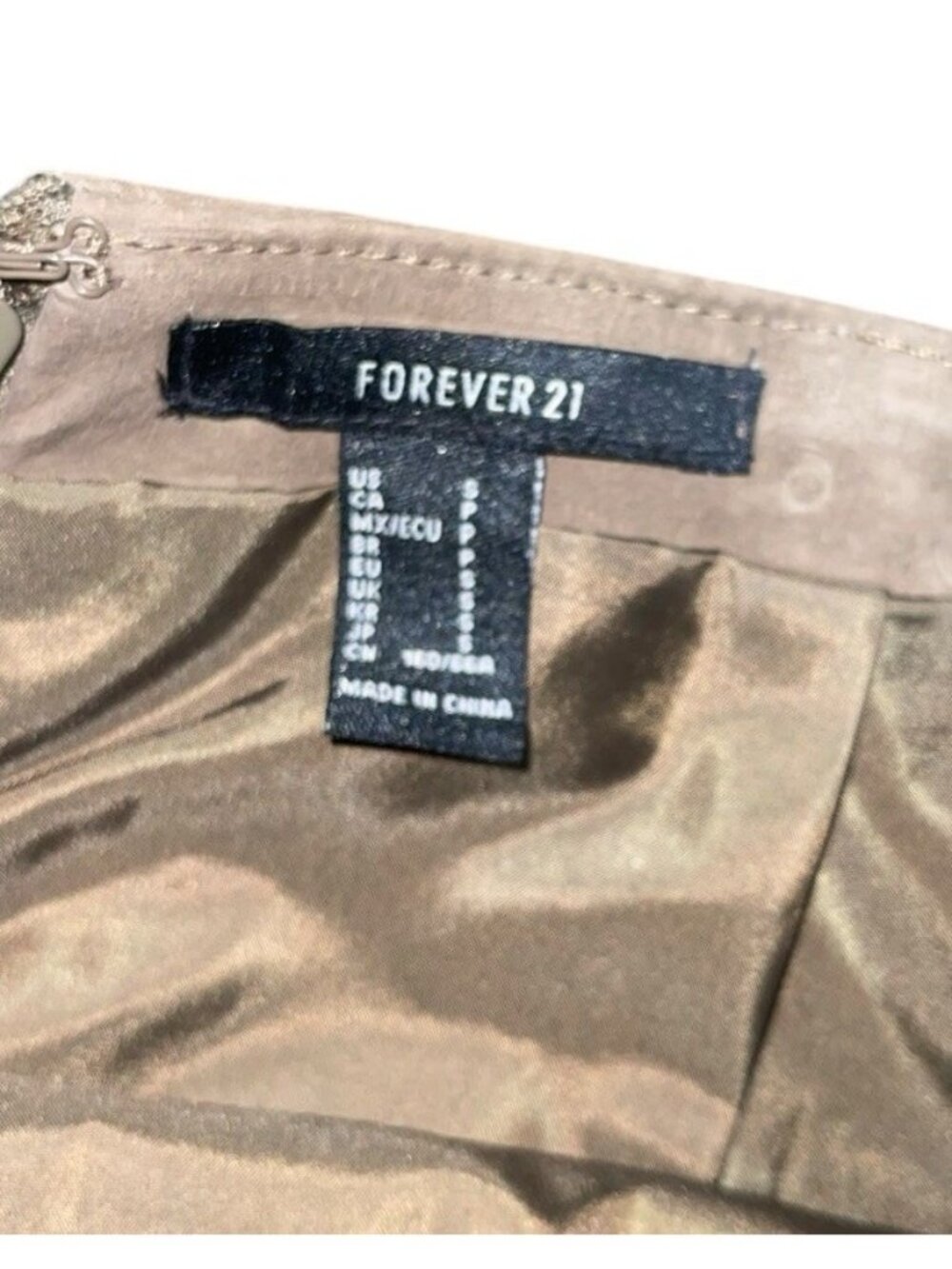 FOREVER 21 Women's Size Small 100% Leather Studded Faux Wrap Skirt Olive Green - Picture 9 of 10